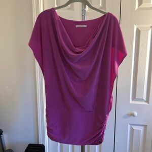 Fuisha smocked top with split sleeves